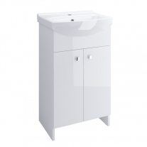 Set mobilier si lavoar Cersanit, Sati, 51 x 38 cm, alb